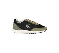 Calvin Klein - Sneaker Donna in Pelle Nera con Accenti Verdi - - Shoes - Donna - Nero - 38 EU