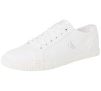 Calvin Klein Sneakers Basse da Uomo in Tela Vulcanizzata, Bianco Triplo Bianco Brillante, 42 2/3 EU