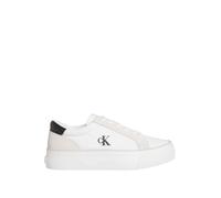 Calvin Klein Vulc Flatform MG Nylon Mix Yw0yw01896, Basso Top Donna, White (Bright White/Black), 40 EU