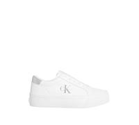 Calvin Klein Jeans Vulc Flatf Leather Logo W - Scarpe Sneakers - Donna - Bianco 41