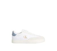 Calvin Klein Uomo Sneakers con Suola Preformata Classic Mix Profilo Basso, Multicolore (Bright White/Creamy White/Lead), 44