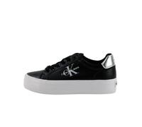 Calvin Klein - Sneakers Flatform Stringate in Pelle Premium - - Shoes - Donna - Nero - 40 EU
