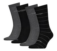 Calvin Klein Socks CK Men Sock 4P Stripe Tin GIFTBOX CALZINO CLSSC, Black Combo, One Size Uomini