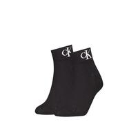 Calvin Klein Socks Organic Cotton Monogram Quarter, Calzino Da donna, Black,