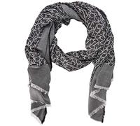 Calvin Klein Soft Everyday Solid Pashmina Chambray Scarf Sciarpa Moda, Nero, Taglia Unica Donna