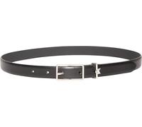 Calvin Klein Square Buckle CK Loop 25mm Belt Lv04f7050g, Cinture Donna, Black(Black/Old Silver), 90 cm