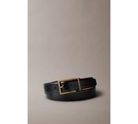 Calvin Klein Square Buckle Smooth Belt Black/cognac/old Gold Taglia: 125 | Cinture Outlet | Uomo | Giallo