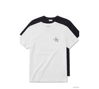 Calvin Klein Ss 30s Classic Micro Tee Bright White/oatmeal Taglia: XXL | Magliette basic Outlet | Uomo | Bianco