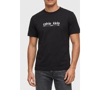 Calvin Klein SS 30S WHSL CK NYC Graphic Tee LV14RE831G Maglietta Grafica da Uomo, Nero (Nero), L, Nero (Nero), L