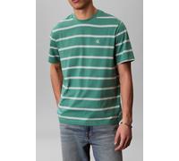 Calvin Klein Ss Easy Stripe Crewneck Wild Green Taglia: XXL | Magliette basic Outlet | Uomo | Verde