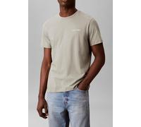 Calvin Klein Uomo T-Shirt Maniche Corte Micro Logo con Scollo Rotondo, Beige (Shadow), S