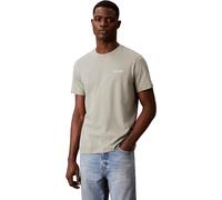 Calvin Klein SS Micro Logo Crewneck Tee Lv04lc255g Magliette, Beige (Shadow), L Uomo