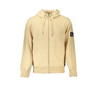 CALVIN KLEIN FELPA CON ZIP UOMO BEIGE TAGLIA = S