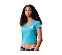 Calvin Klein - T-shirt con scollo a V - - Tops - Donna - Blu - M