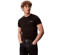 Calvin Klein SS Micro Logo Crewneck Tee Lv04lc255g Magliette, Black (Black), XS Uomo