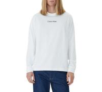 Calvin Klein T-shirt manica lunga con logo bianco L
