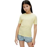 Calvin Klein T-Shirt Unisex per Bambini Mono Mini Badge Reg LV1CKSJA30 S/S, Giallo (Vaniglia Francese 12-0722 TCX), 14 Anni