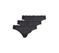 Calvin Klein - Thong 3Pk LV00QD5300 Nero - Abbigliamento XL Nero