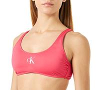 Calvin Klein Top Bikini a Bralette Donna Imbottito, Rosa (Pink Flash), L