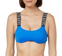 Calvin Klein Top Bikini a Bralette Donna Non Imbottito, Blu (Dynamic Blue), M