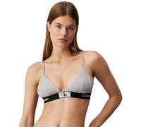 Calvin Klein Top Bikini a Triangolo Donna Unlined Triangle Coppe Morbide, Grigio (Grey Heather), M