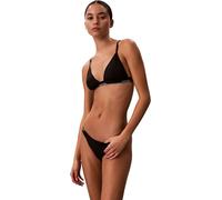 Calvin Klein Donna Top Bikini a Triangolo con Spalline Regolabili, Nero (Black), S
