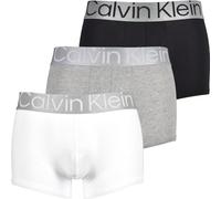 Calvin Klein Trunk 3pk 000nb3130a Boxer, Multicolore (Black/ White/ Grey Heather), S Uomo