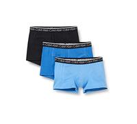 Calvin Klein Trunk 3pk Surge Uomo, Black/Delft/Silver Lake Blue, S [Amazon Exclusive]