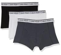 Calvin Klein Trunk 3pk Surge Uomo, Black/White/Turbulence, L [Amazon Exclusive]