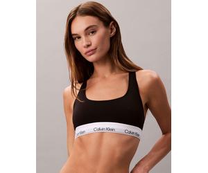 Calvin Klein - Underlined Icon Cotton Modal - Brassière nera con scollo rotondo in cotone e modal-Nero S