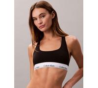 Calvin Klein - Underlined Icon Cotton Modal - Brassière nera con scollo rotondo in cotone e modal-Nero XL