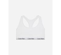 Calvin Klein - Underlined Icon - Brassière bianca con scollo rotondo in cotone e modal-Bianco L