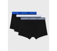 Calvin Klein - Cotton Stretch Icon - Confezione da 3 boxer aderenti comodi neri con fascia in vita blu e grigia-Multicolore 48