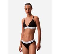 Calvin Klein Donna Reggiseno a Triangolo Lightly Lined con Fascia con Logo, Nero (Black(Ub1)), XS
