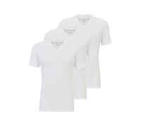 Calvin Klein Uomo T-Shirt Maniche Corte Confezione da 3 con Scollo a V, Bianco (White, White, White), M