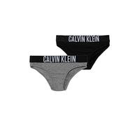 Calvin Klein Underwear set 2 slip bambina grigio nero 8-10A