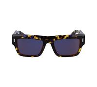 Calvin Klein Unisex Adult Sunglasses CK23504S - Havana Blue with Blue Solid W Gold Flash Ar Green Lens