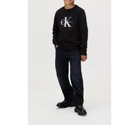 Calvin Klein Monogram Terry CN Sweatshirt Iu0iu00714 Felpa con Slip, Black (CK Black), 4 Anni Unisex-Adulto