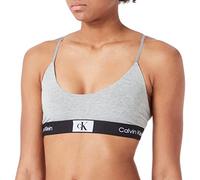 Calvin Klein Unlined Bralette 000qf7216e Bralette, Grigio (Grey Heather), M Donna