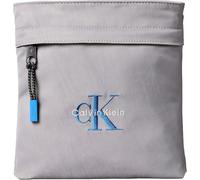 CALVIN KLEIN JEANS Borsa a tracolla piatta in nylon con logo monogramma
