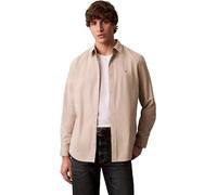 Calvin Klein Camicia Classica da Uomo LS Solid Oxford LV140EM125 Altre Camicie, Marrone (Marmo Antico), M, Marrone (Marmo Antico), M