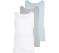 Calvin Klein Uomo Canotte Confezione da 3 con Scollo Rotondo, Multicolore (White, Grey Heather, Sterling Blue), XL