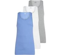 Calvin Klein Uomo Canotte Confezione da 3 in Cotone, Multicolore (White, Grey Heather, Glacier), L