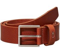 Calvin Klein Uomo Cintura Formal Plaque Belt 3.5 cm Cintura in Pelle, Marrone (Cognac), 105 cm