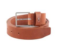Calvin Klein Uomo Cintura Formal Plaque Belt 3.5 cm Cintura in Pelle, Marrone (Cognac), 110 cm