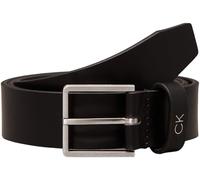 Calvin Klein Uomo Cintura Formal Plaque Belt 3.5 cm Cintura in Pelle, Nero (Ck Black), 95 cm
