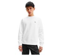 Calvin Klein Uomo Felpa CK Essential Senza Cappuccio, Bianco (Bright White), XS