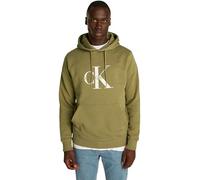 Calvin Klein Uomo Felpa Seasonal Monologo Regular con Cappuccio, Verde (Gothic Olive), XS
