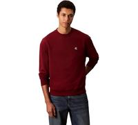 Calvin Klein Uomo Felpa Terry Monogram Relaxed Fit, Rosso (Renaissance Red), XL