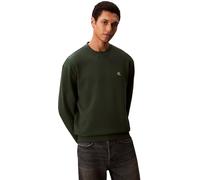 Calvin Klein Uomo Felpa Terry Monogram Relaxed Fit, Verde (Sycamore), S